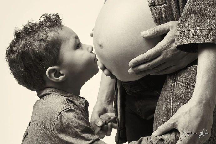 bisou au bébé