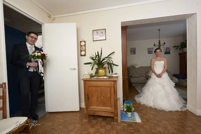 Marie et Nelson découverte de la mariée