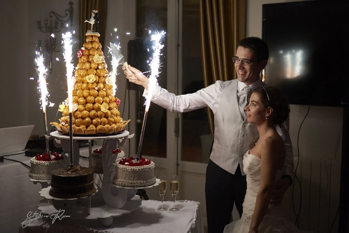 Marie et Nelson Pièce montéee et chandelles